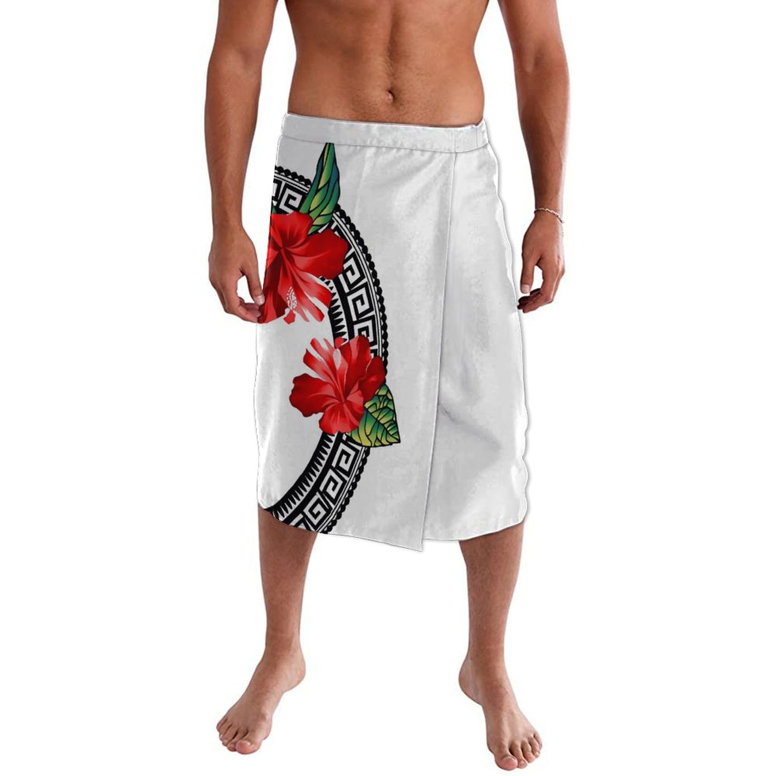 Sarong Men Wrap - Delantal de playa polinesio tradicional de