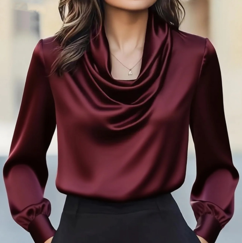 Shirt Camp Collar - Camisa de manga larga con cuello