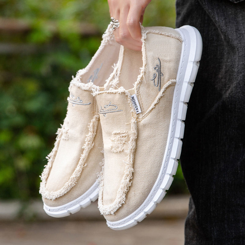 Espadrille Slip On - Alpargatas transpirables de lona para hombre,