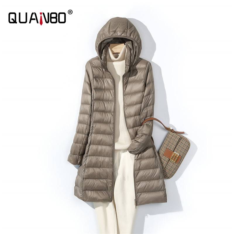Packable Hat Nylon - Chaquetas largas acolchadas para mujer, chaquetas