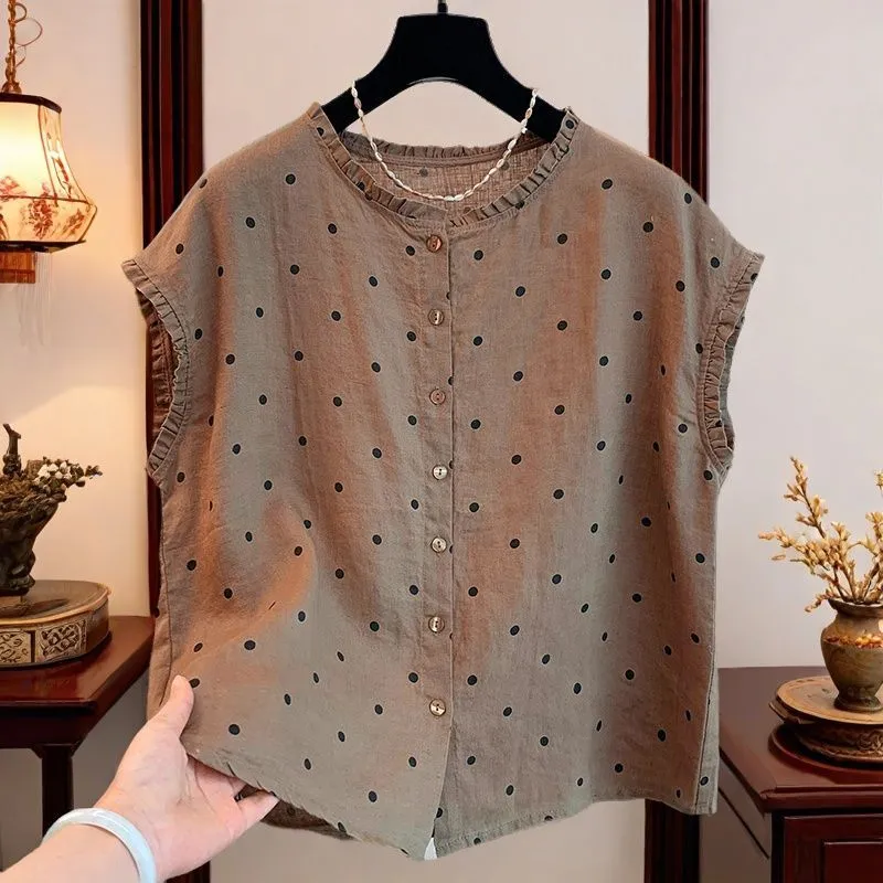 Shirt Camp Collar - Blusa de Lino y Algodón con