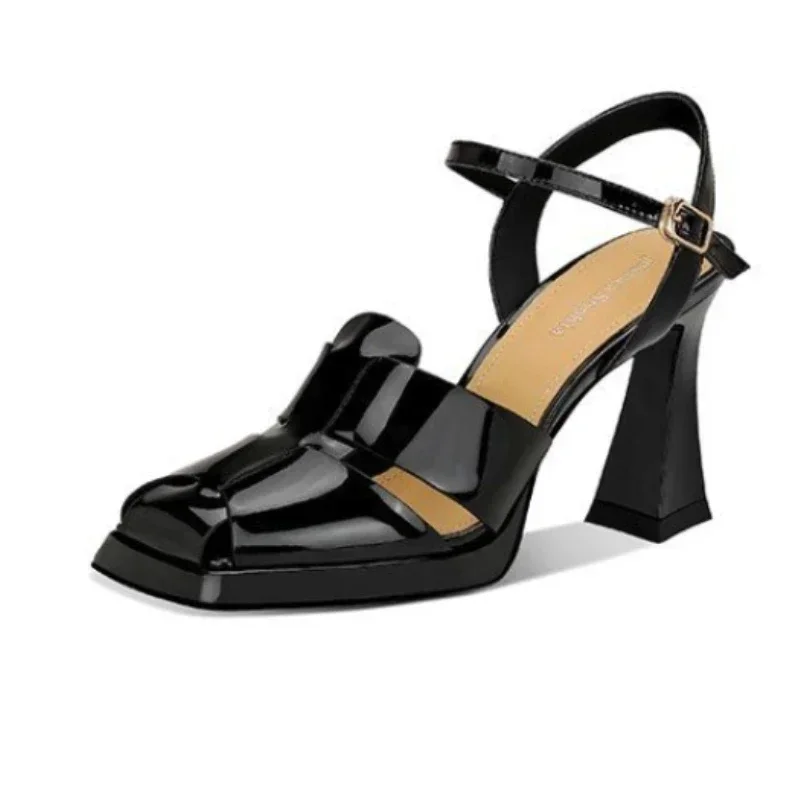 Casual Sandal Leather - Sandalias de tacón alto para Mujer,