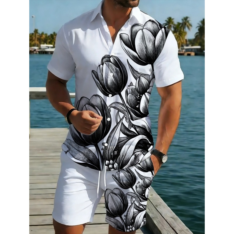 Resort Shirt Floral - Conjunto de Camisa y Pantalones Cortos