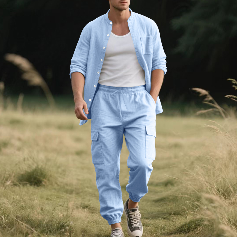 Conjunto de Dos Piezas de Lino - Linen Shirt Breathable reseña y precio