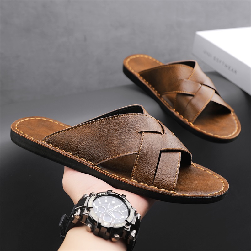 Sandalias informales de cuero  - Flip Flop Leather Men reseña y precio
