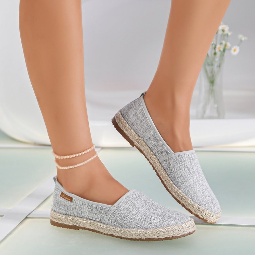 Zapatos Planos de Lona Cómodos - Espadrille Slip On reseña y precio