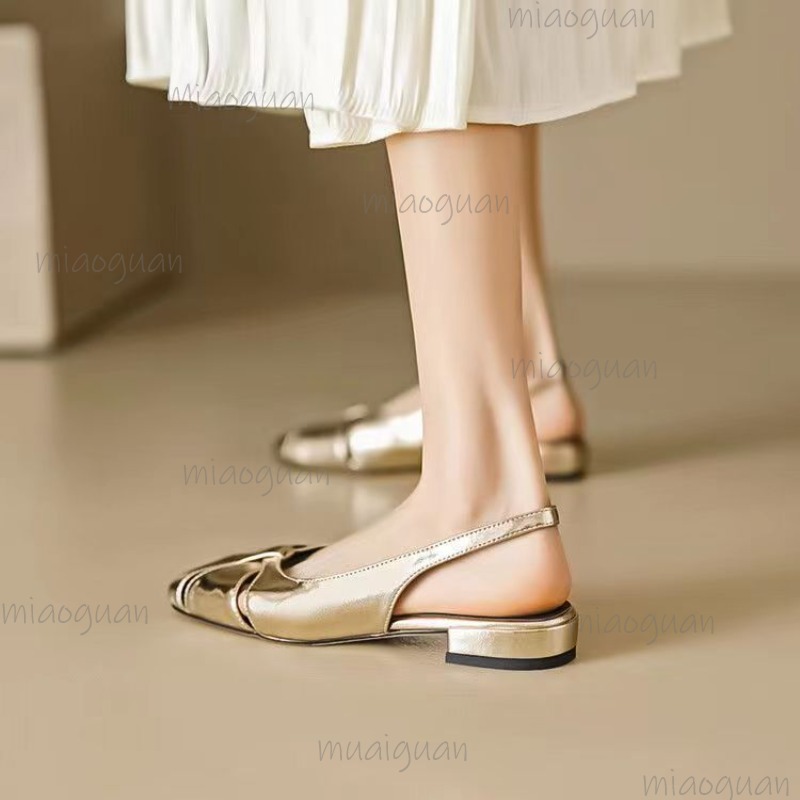 Zapatos De tacón bajo con cubi - Casual Sandal Leather reseña y precio