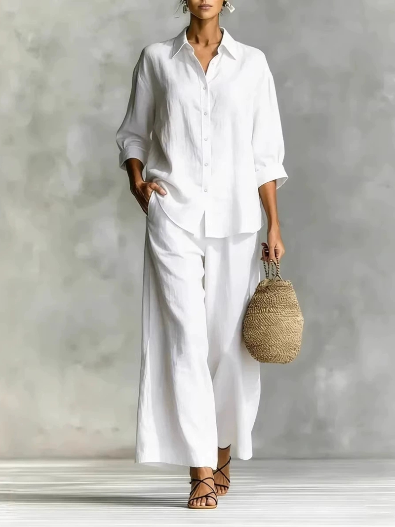 Conjunto Casual de Camisa de M - Linen Shirt Breathable reseña y precio