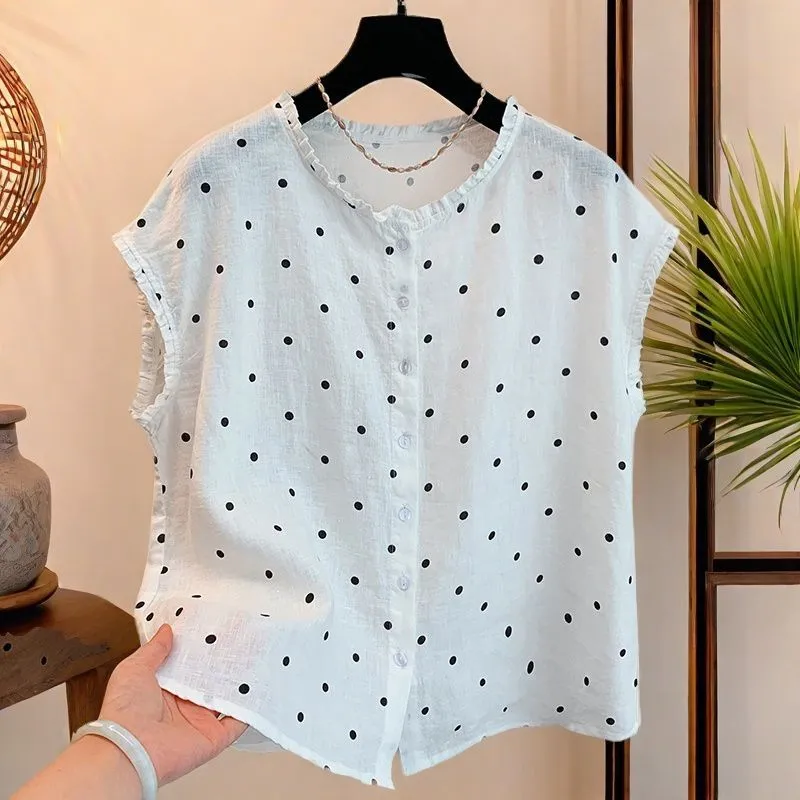 Blusa de Lino y Algodón con Es - Shirt Camp Collar reseña y precio