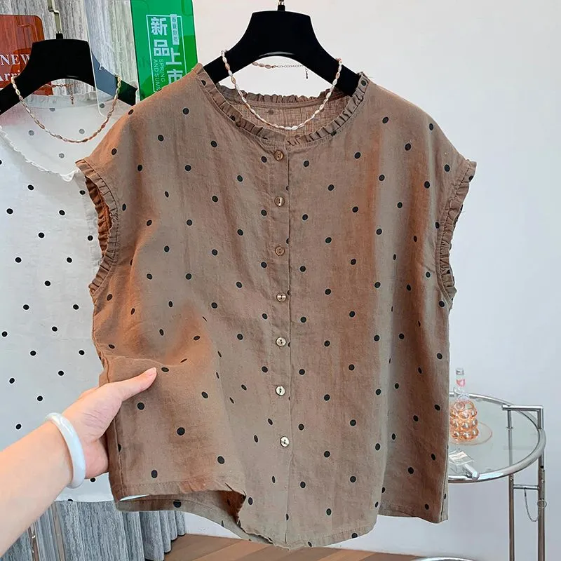 Blusa de Lino y Algodón con Es - Shirt Camp Collar reseña y precio