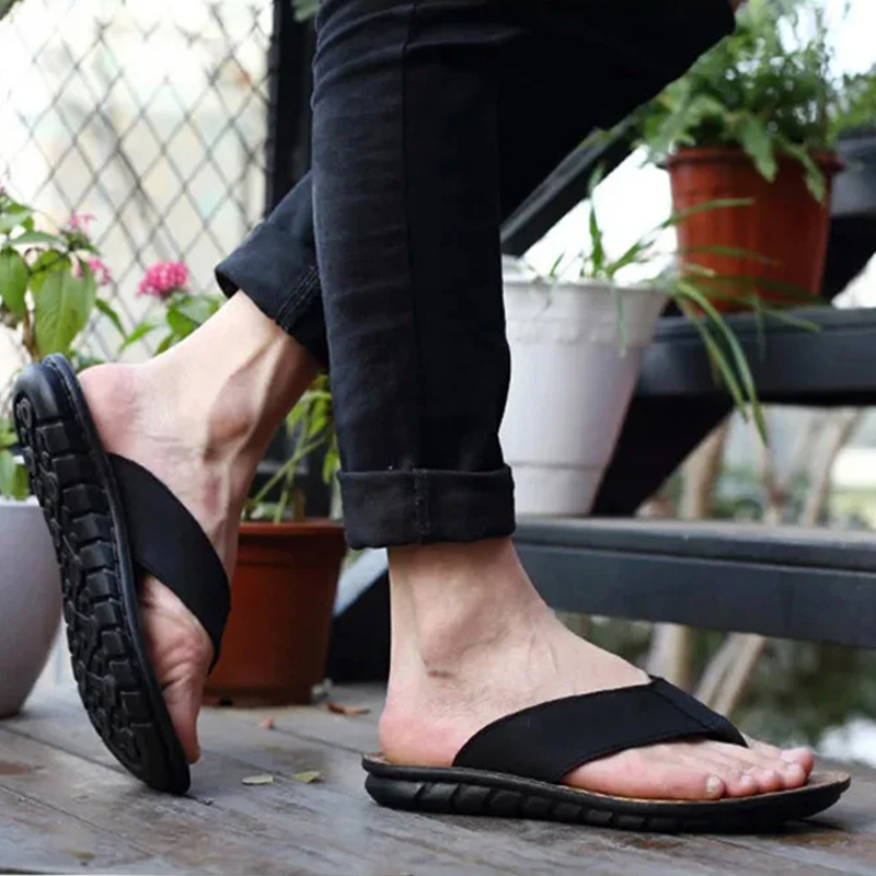 Zapatos de verano para hombre, - Flip Flop Leather Men reseña y precio