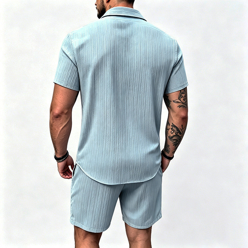 Conjunto de 2 Piezas para Homb - Shirt Camp Collar reseña y precio