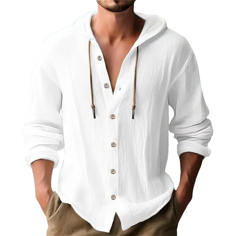Camisa informal de manga larga - Short Linen Drawstring reseña y precio