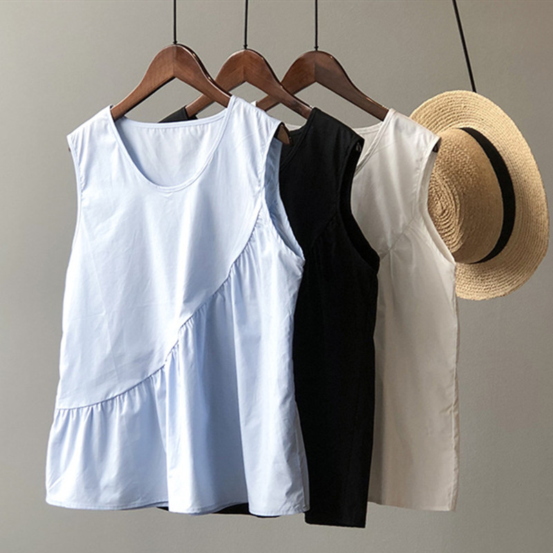 Camisetas sin mangas holgadas  - Shirt Camp Collar reseña y precio