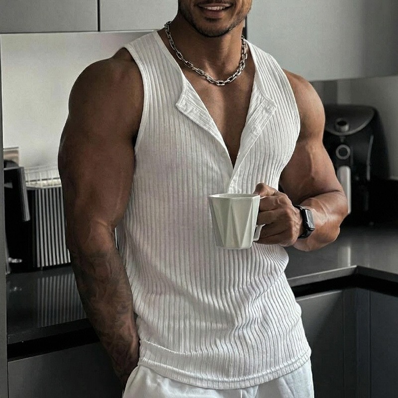 Camiseta deportiva sin mangas  - Tank Top Muscle reseña y precio